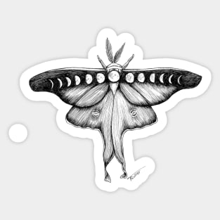 Lunar Moth Sticker